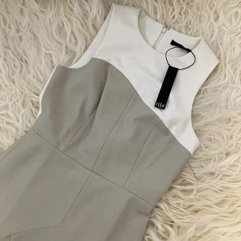 TIBI Crew Neck Mini Dress